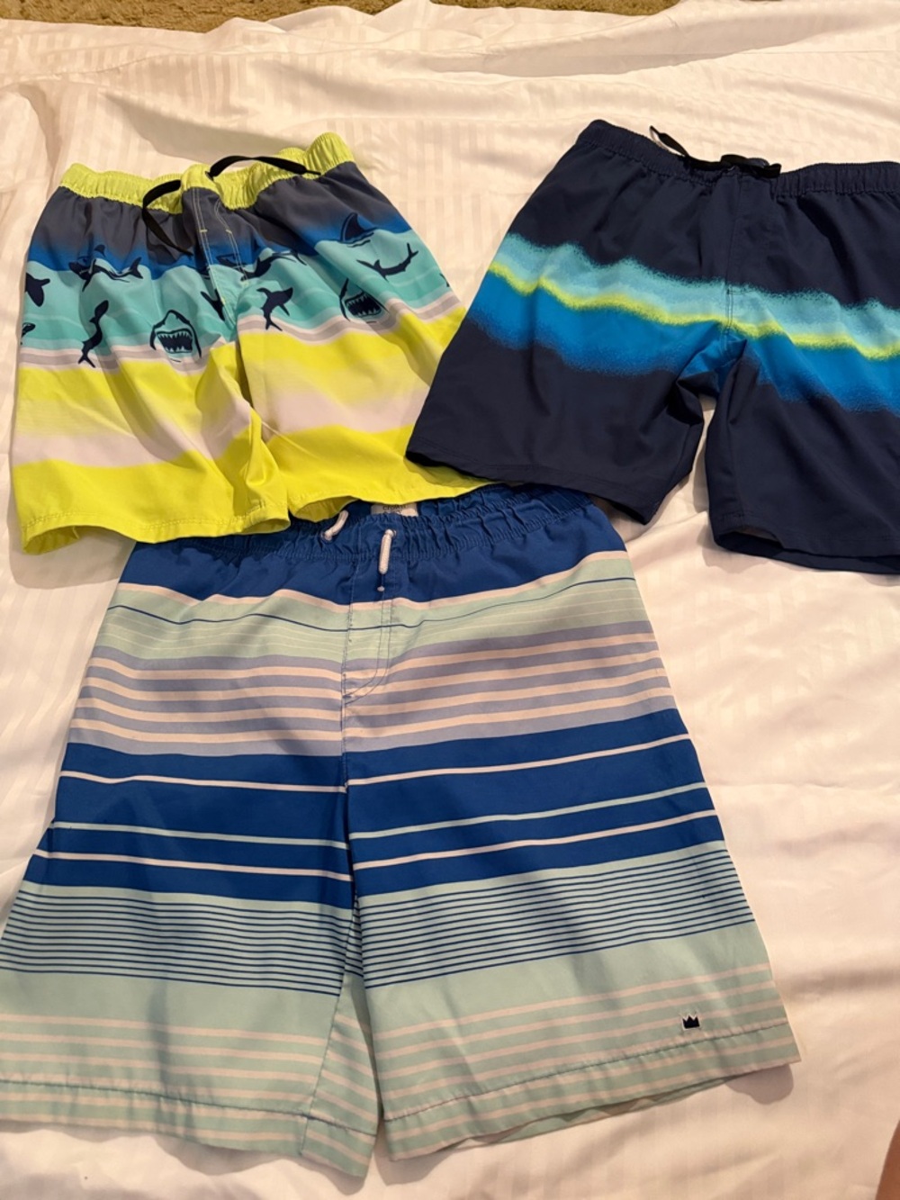 Bundle 3-Hurley Boys Swim Trunks - Navy, Blue, Lime